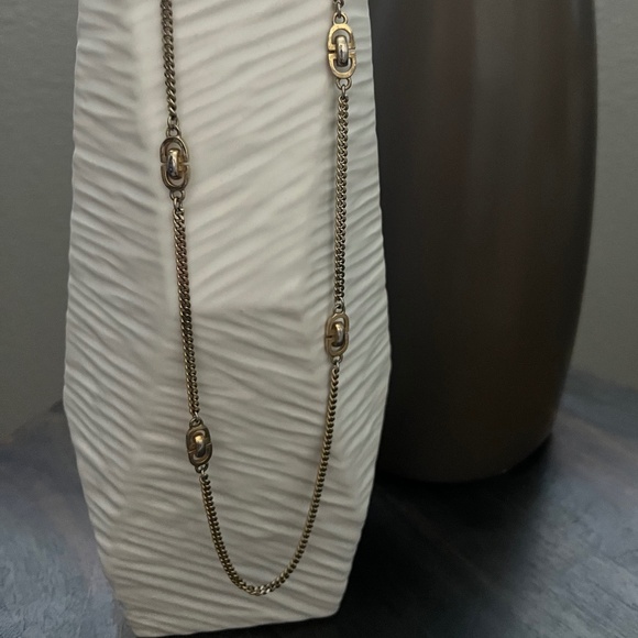 CHRISTIAN DIOR Vintage CD Chain Link Necklace AUTHENTIC - Picture 2 of 6